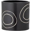 Macetero TROY #1 14 x 14 cm, negro, gres, Bloomingville