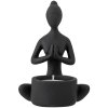 Portavelas para velas de té BENNA #2 12 cm, negro, resina, Bloomingville