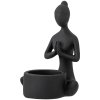 Portavelas para velas de té BENNA #2 12 cm, negro, resina, Bloomingville