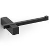 Soporte de papel higiénico CARVO 16 cm, negro, acero inoxidable, Zack