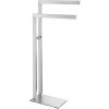 Toallero de pie LINEA 80 cm, doble, mate, acero inoxidable, Zack