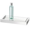 Estante de baño LINEA 26 cm, pulido, acero inoxidable/vidrio, Zack