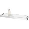Estante de baño LINEA 46 cm, pulido, acero inoxidable/vidrio, Zack