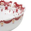 Cuenco para servir GUIRLANDE 24 cm, rojo, porcelana, Bjørn Wiinblad