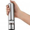 Molinillo de sal y pimienta eléctrico SILIT, juego de 2, acero inoxidable, WMF