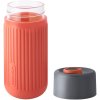 Taza de viaje 340 ml, coral, vidrio, Black+Blum