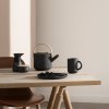 Plato llano THEO 22 cm, negro, gres, Stelton