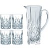 Vaso de agua NOBLESSE 330 ml, juego de 4 piezas, con jarra, vidrio, Nachtmann