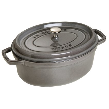 Staub-patakattila V 8 l, soikea, grafiitinharmaa, valurauta