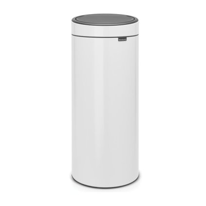 Brabantia-roskakori painettavalla kannella TOUCH BIN NEW 30 l, valkoinen
