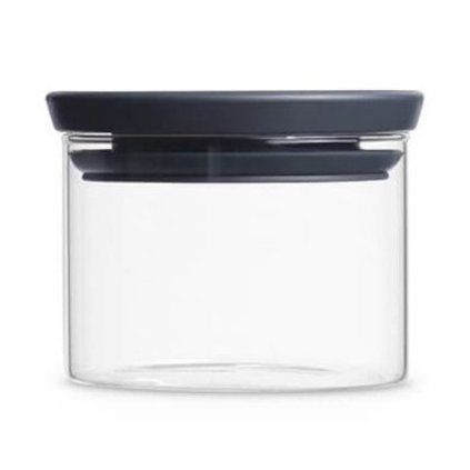 Brabantia -keittiön säilytyspurkki 300 ml, tummanharmaa kansi