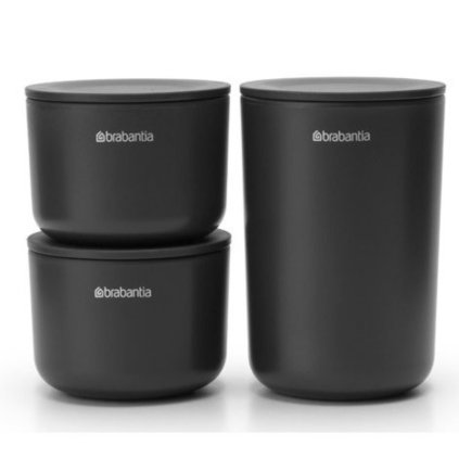 Brabantia -keittiön säilytysastia, 3 kpl sarja, harmaa