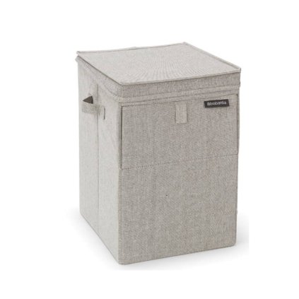 Brabantia-pyykkikori 35 l, pinottava, vaaleanharmaa