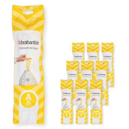 Brabantia-roskapussit A PERFECTFIT 3 l, 200 kpl