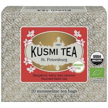 Kusmi Tea -musta tee ST. PETERSBURG, 20 musliiniteepussia