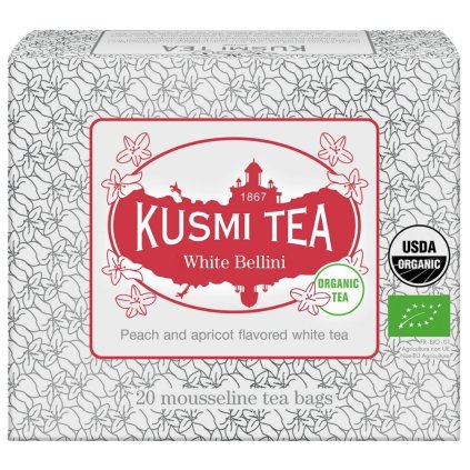 Kusmi Tea -valkoinen tee BELLINI, 20 musliiniteepussia
