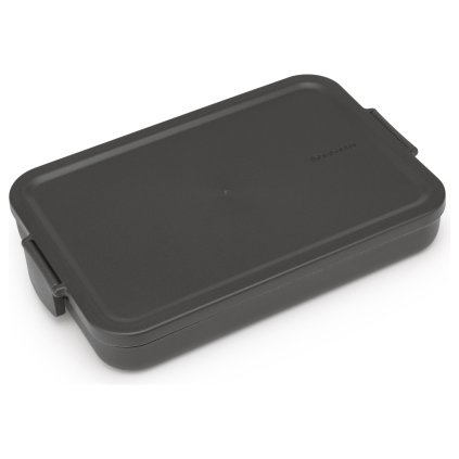 Brabantia-lounaslaatikko MAKE & TAKE litteä, tummanharmaa