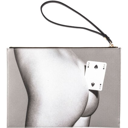 Seletti-pussukka TOILETPAPER TWO OF SPADES 28 x 20 cm, harmaa