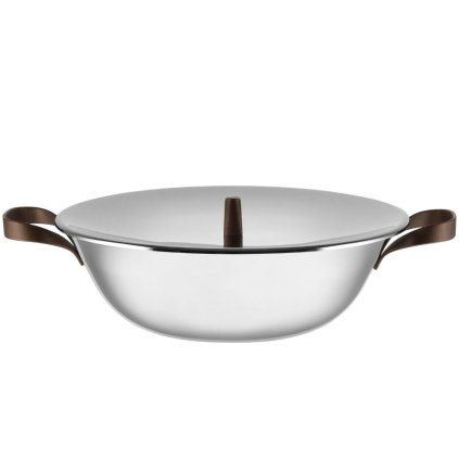 Alessi-wokkipannu EDO 34 cm, 5,8 l, ruostumaton teräs
