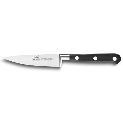 Lion Sabatier -kuorimaveitsi IDÉAL 10 cm, niitit ruostumatonta terästä, musta