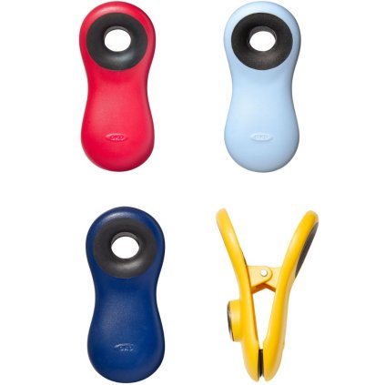 OXO-pussinsulkijat GOOD GRIPS, magneettiset, 4 kpl sarja, muovi