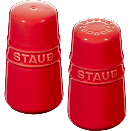 Staub -suola- ja pippurisirotinsetti 7 cm, punainen, keraami