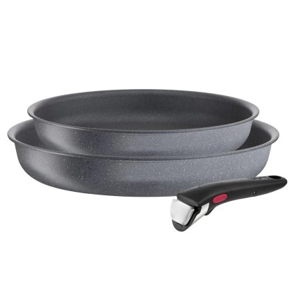 Tefal-pannusarja INGENIO NATURAL FORCE L3969102, 3 kpl sarja, harmaa, alumiini