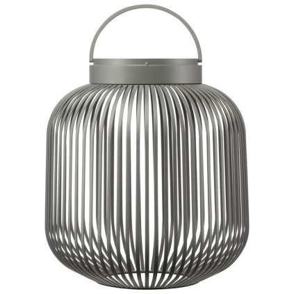 Blomus -kannettava pöytävalaisin LITO M 30,5 cm, LED, graniitinharmaa, teräs