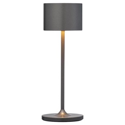 Blomus -kannettava pöytävalaisin FAROL MINI 19,5 cm, LED, gunmetal, alumiini