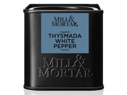 Mill & Mortar -luomuvalkopippuri THYSMADA 50 g, kokonainen