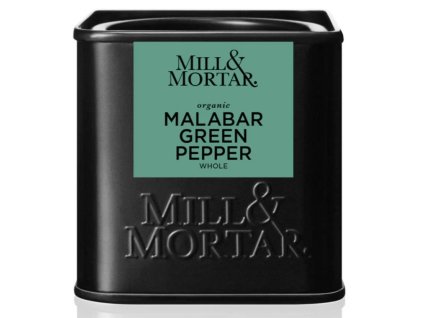 Mill & Mortar -luomuviherpippuri MALABAR 25 g, kokonainen