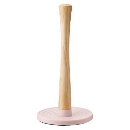 220625 drzak na kuchynske uterky roll it 30 cm ruzova plast drevo rig tig