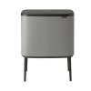 Brabantia-roskakori painettavalla kannella BO TOUCH BIN 3 x 11 l, mineraalinharmaa