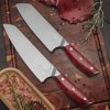 Dellinger -Santoku-veitsi SANDVIK RED NORTHERN SUN 18,5 cm