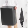 Brabantia-roskakori painettavalla kannella BO TOUCH BIN 2 x 30 l, itsevarma harmaa, teräs