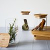 Pebbly -keittiön säilytyspurkki PKV-047, 2 kpl sarja, lasi/bambu