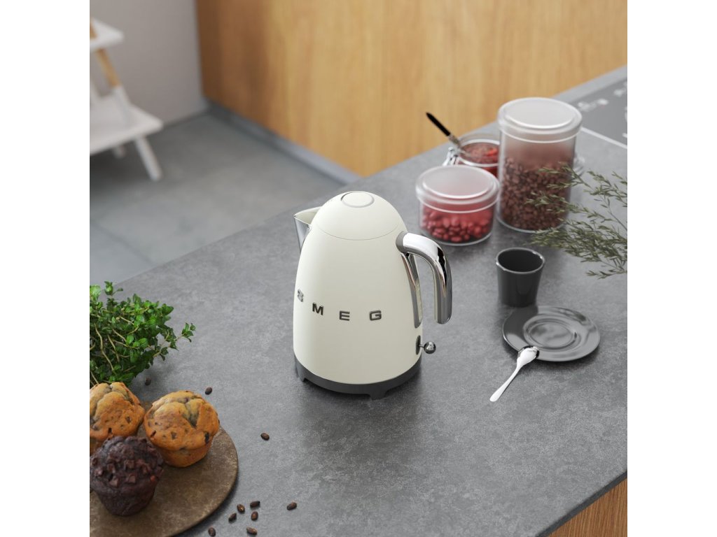 Bouilloire électrique KLF03WHMEU 1,7 l, blanc mat, Smeg 