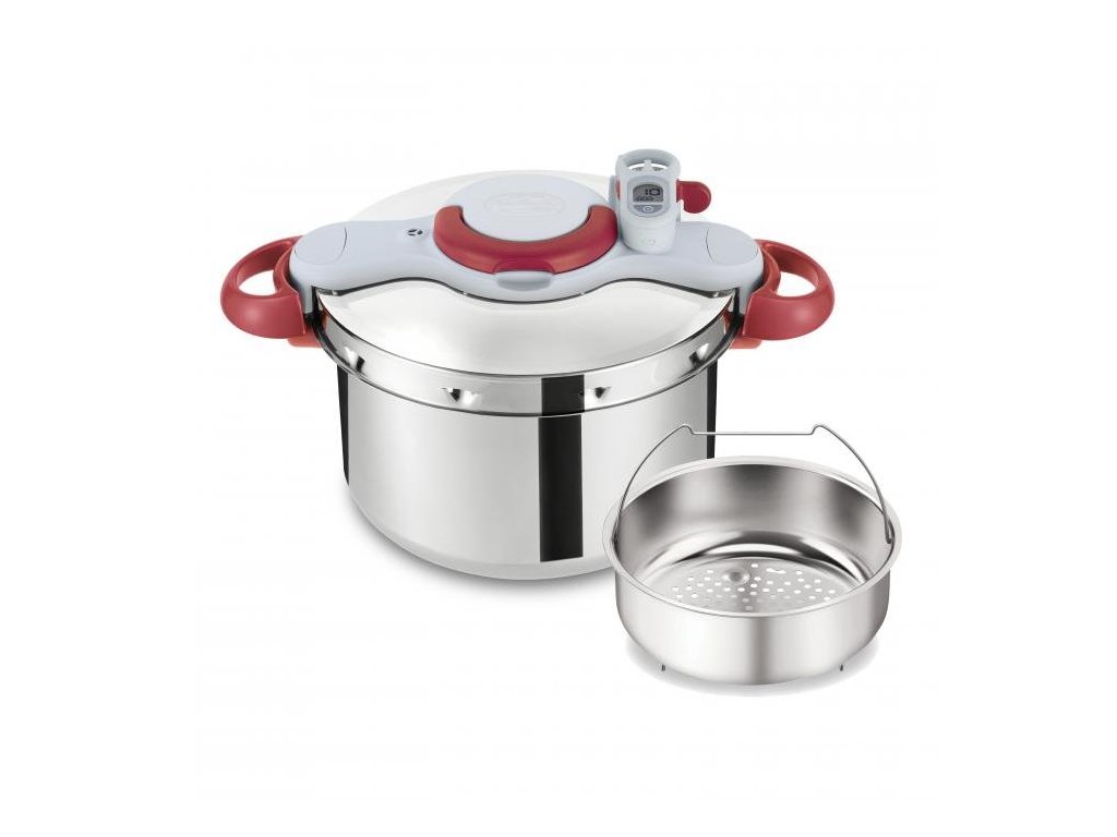 COCOTTE CLIPSO TEFAL MINUTE 5L P4705133 - ROUGE&INOX - Tout Petit  Electroménager