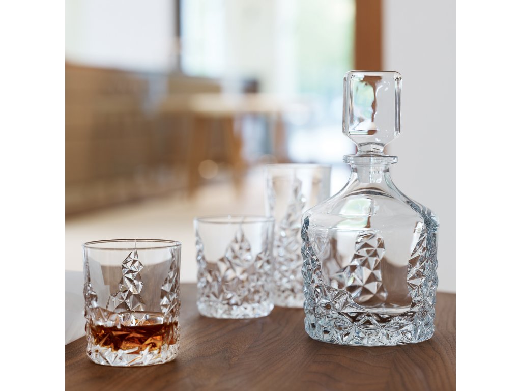 Set de verre et carafe à whisky SCULPTURE, 3 pièces, Nachtmann