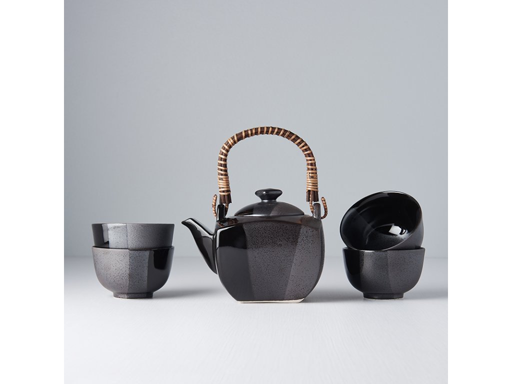 Théière et sa tasse en grès - Noir - 0.5 L - La Fabrique de Thé