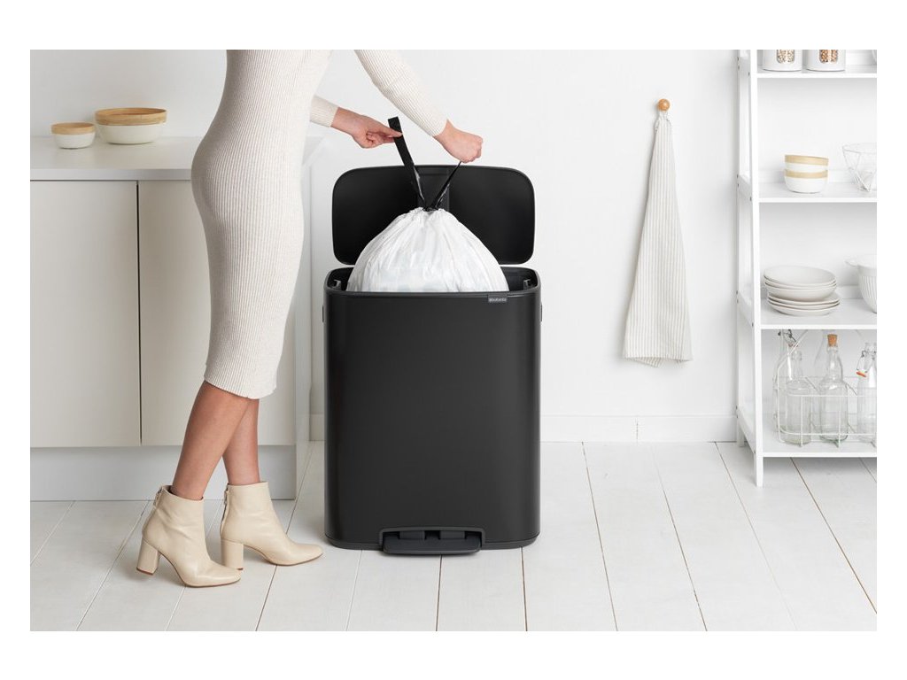 Poubelle à pédale BO 60 l, noir, Brabantia 