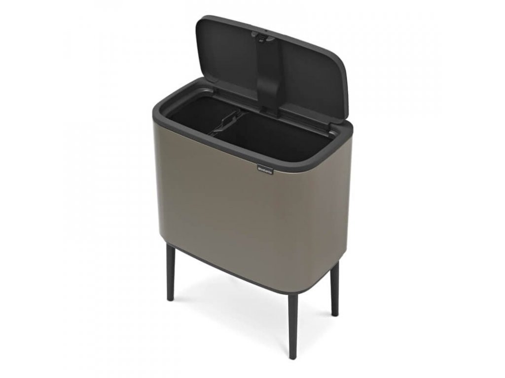 Poubelle à couvercle tactile BO 11 + 23 l, platine, Brabantia