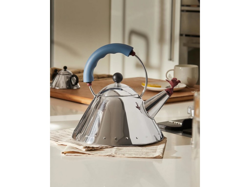 Bouilloire pour cuisinière 9093 2 l, argent / noir, Alessi 