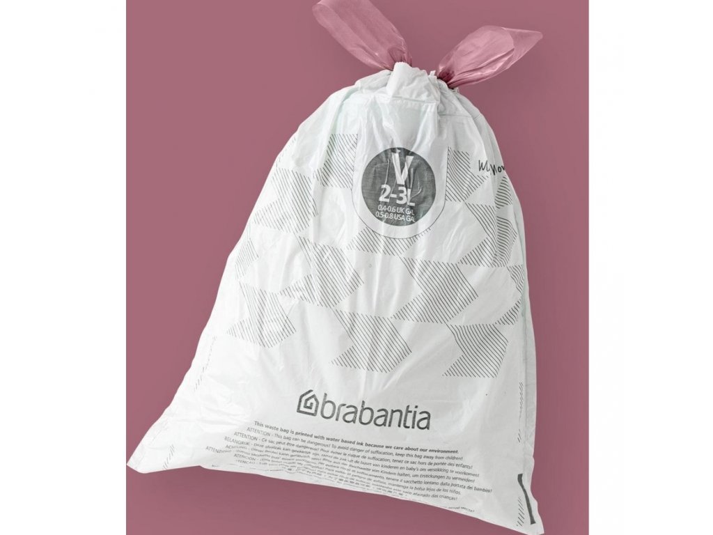 Brabantia sacs poubelle PerfectFit, V, 3 litres, 20 pièces