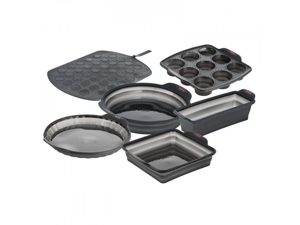 Tefal Moule à tarte Crispy Bake 27 cm, Noir