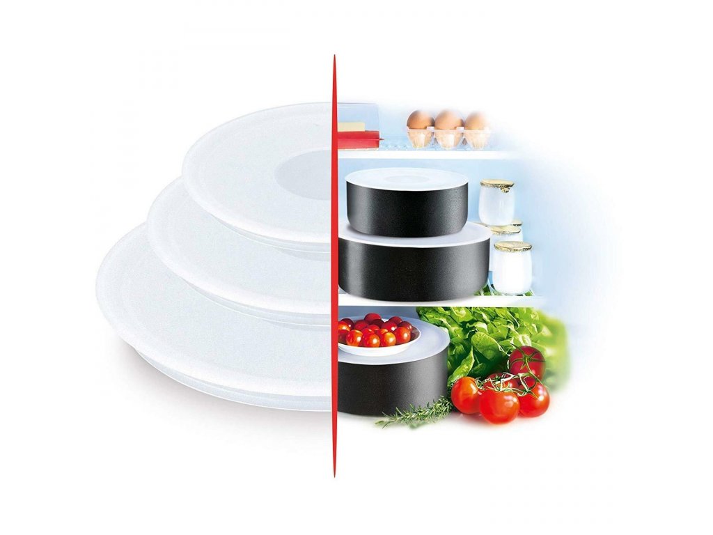 Lot de 3 couvercles de conservation pour la Gamme Ingenio de Tefal 