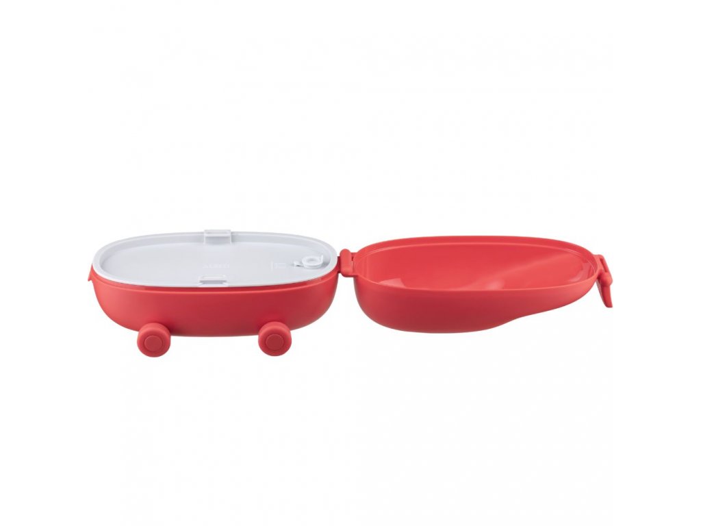 Lunchbox SNACKMOBILE, 2 compartiments, rouge, Alessi 