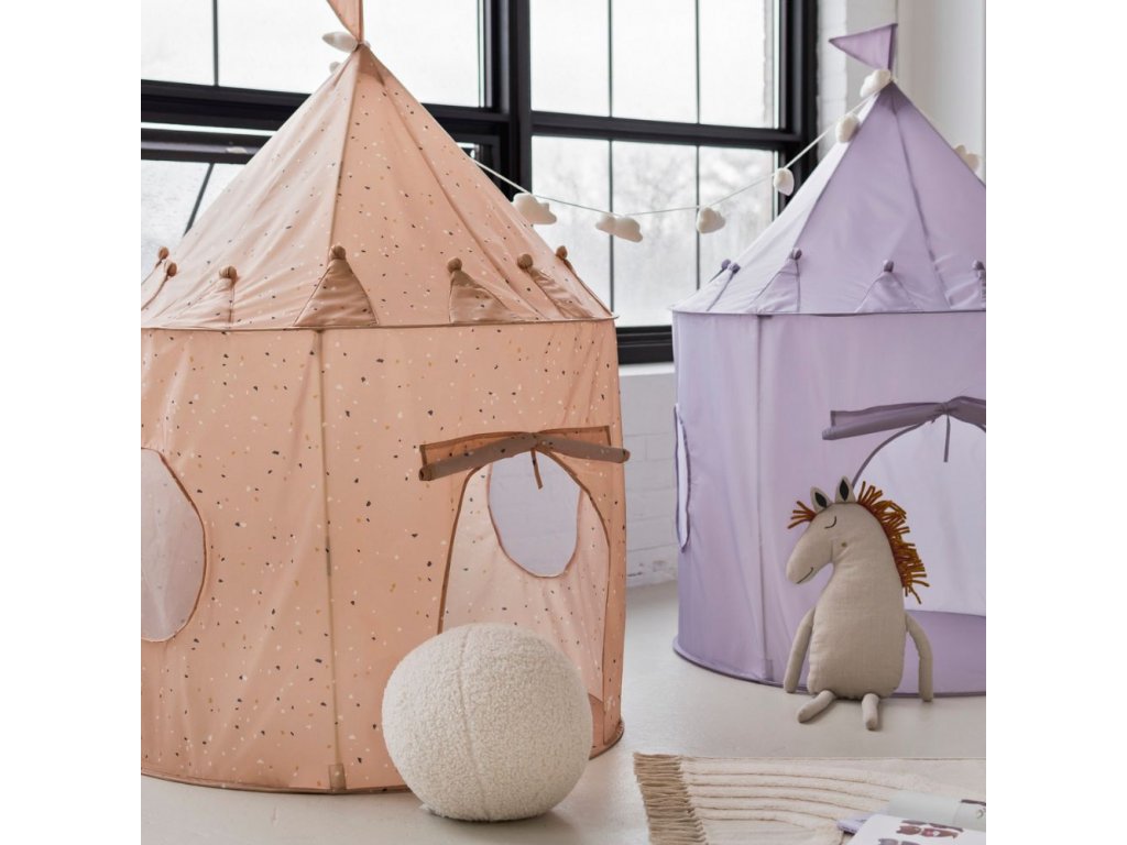 Tente de jeu pour enfants RECYCLED 100 x 135 cm, terrazzo rose, 3 Sprouts 