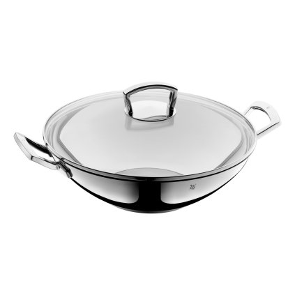 Poêle wok avec deux oreilles O 36 cm acier inoxydable WMF