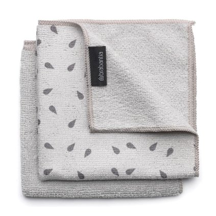 Chiffon en microfibre Brabantia gris clair 2 pièces